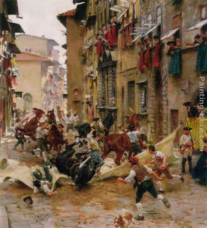 Raffaelo Sorbi La Ripresa Del Barberi